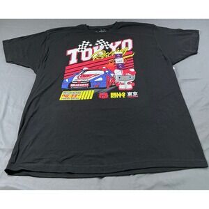 Hello Kitty Tokyo Racing Graphic T-Shirt Black 2XL Sanrio Tokyo Speed New